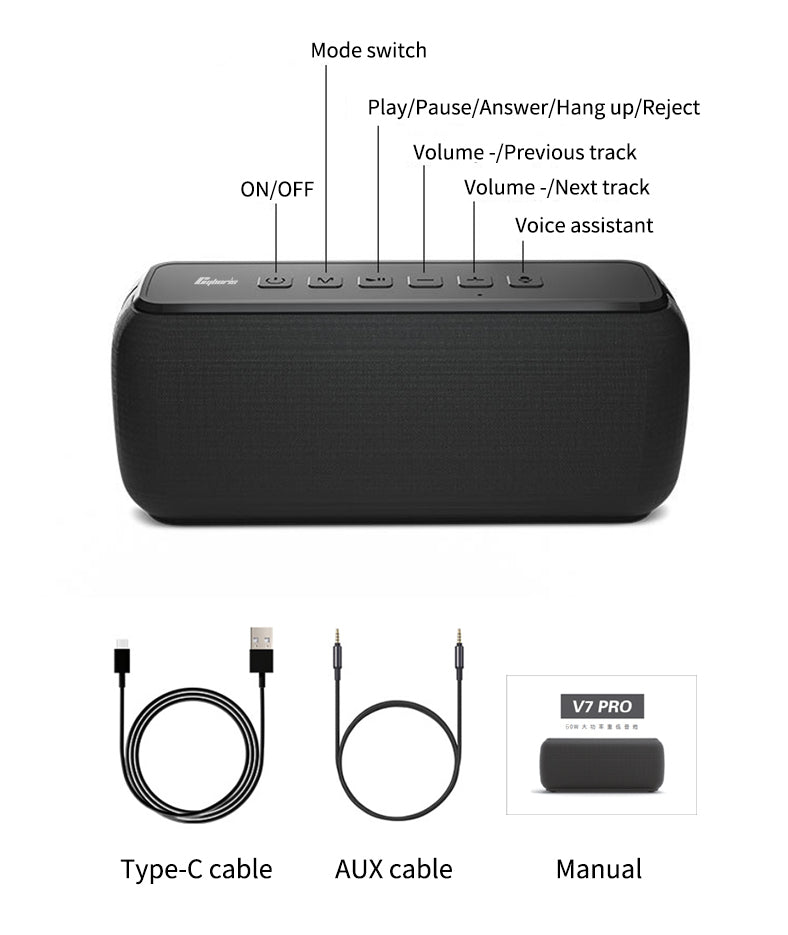 Parlante Bluetooh Cyboris V7 Pro 60W
